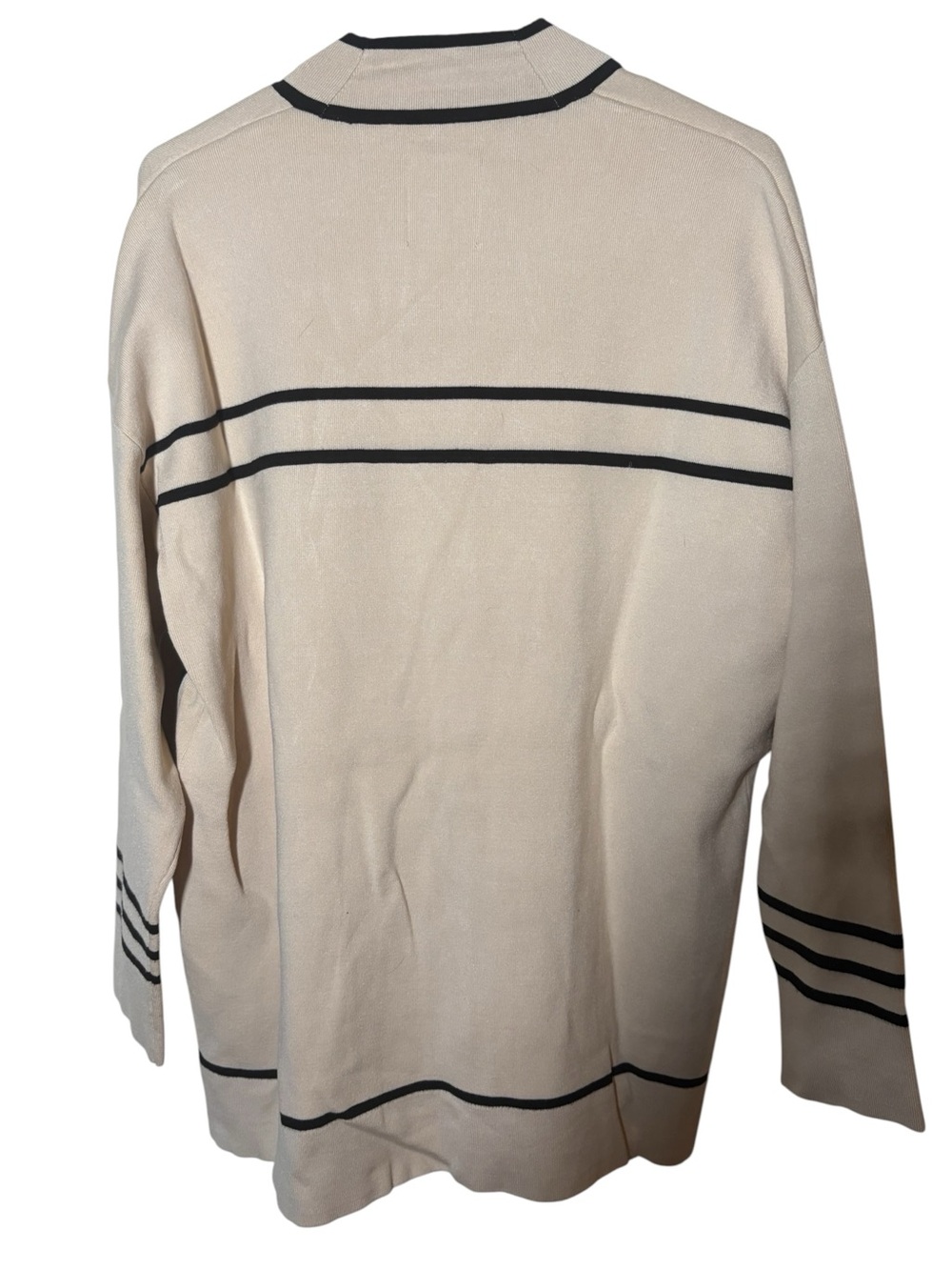 {EUC} Sandro Cream Cardigan with Black Lettering and Anchor Motif Small (1) - Picture 3 of 8